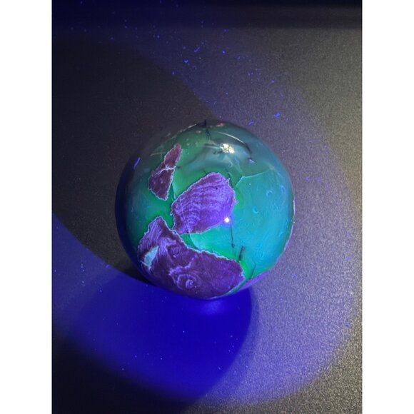 Natural Football Volcano Agate Sphere UVs Healing Crystal Stone 60.4mm 304g - Picture 8 of 15